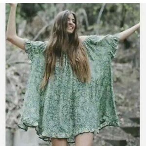 Natalie Martin 100% SILK Green Midi Dress